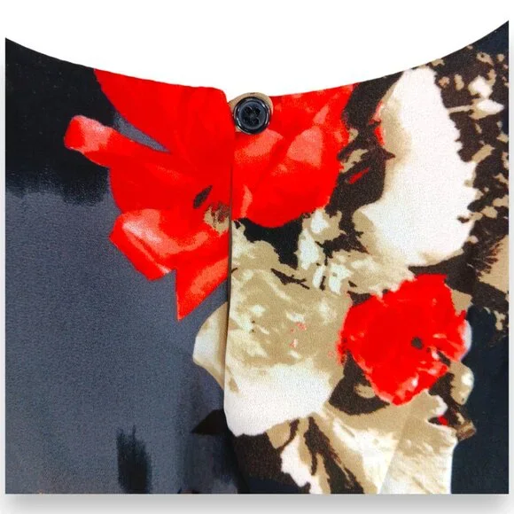 COVINGTON-Women's Ruffle Front Tank Top-Dressy-Black-Red-Work-Casual-Summer - Picture 13 of 15